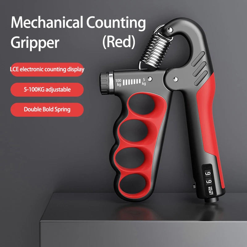 5-100Kg Adjustable Hand Gripper - Forearm Wrist Trainer for Gym & Muscle Recovery