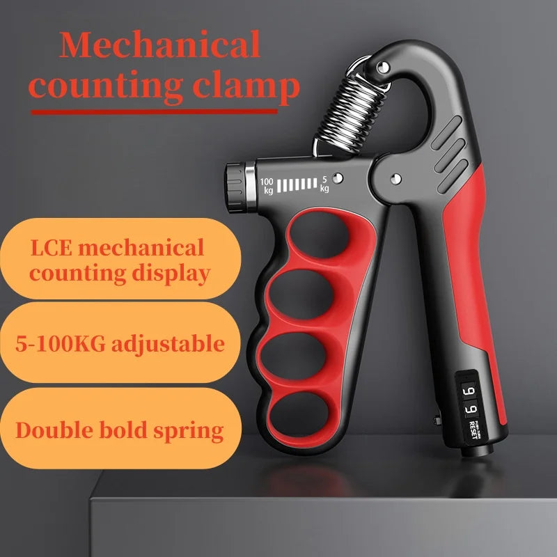 5-100Kg Adjustable Hand Gripper - Forearm Wrist Trainer for Gym & Muscle Recovery