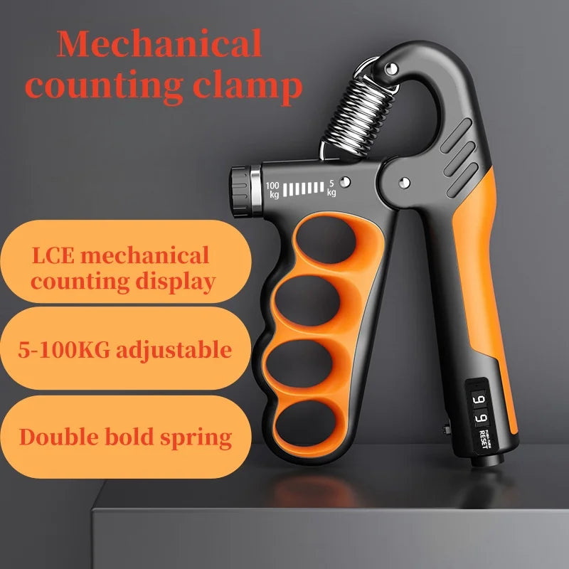 5-100Kg Adjustable Hand Gripper - Forearm Wrist Trainer for Gym & Muscle Recovery