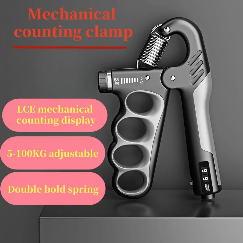 5-100Kg Adjustable Hand Gripper - Forearm Wrist Trainer for Gym & Muscle Recovery