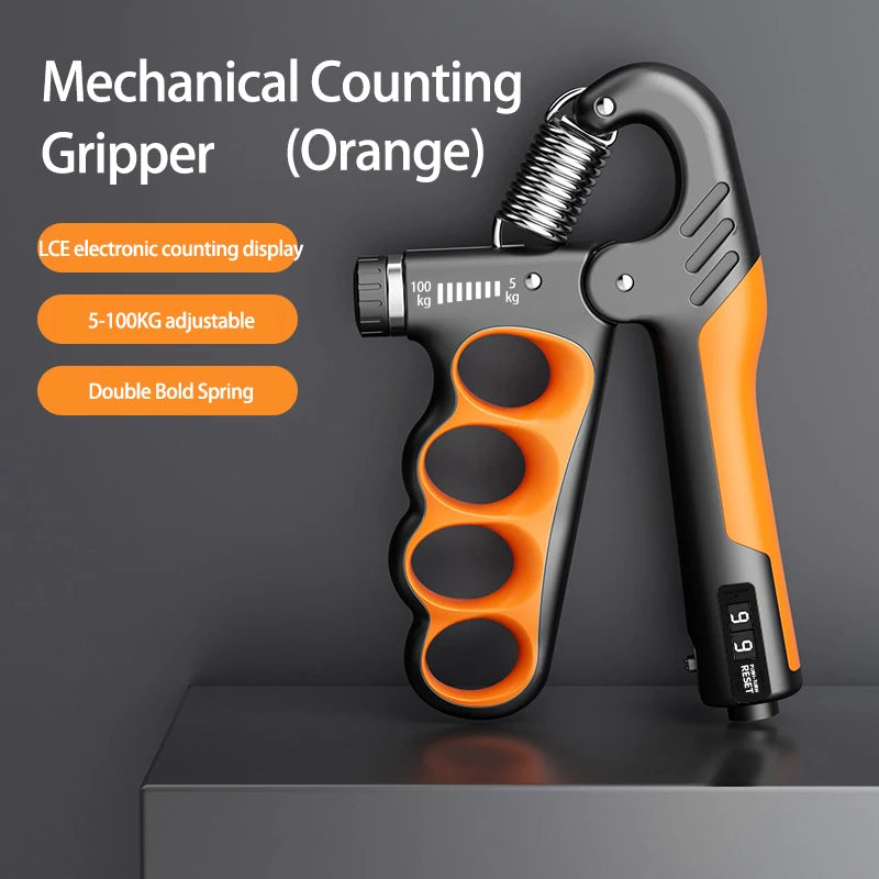 5-100Kg Adjustable Hand Gripper - Forearm Wrist Trainer for Gym & Muscle Recovery