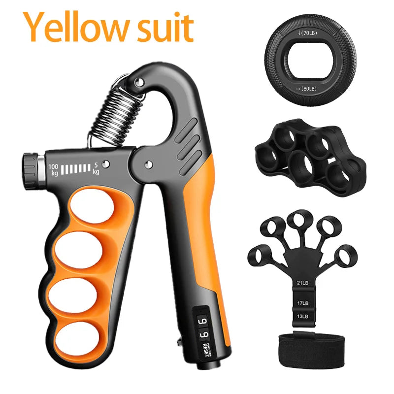 5-100Kg Adjustable Hand Gripper - Forearm Wrist Trainer for Gym & Muscle Recovery