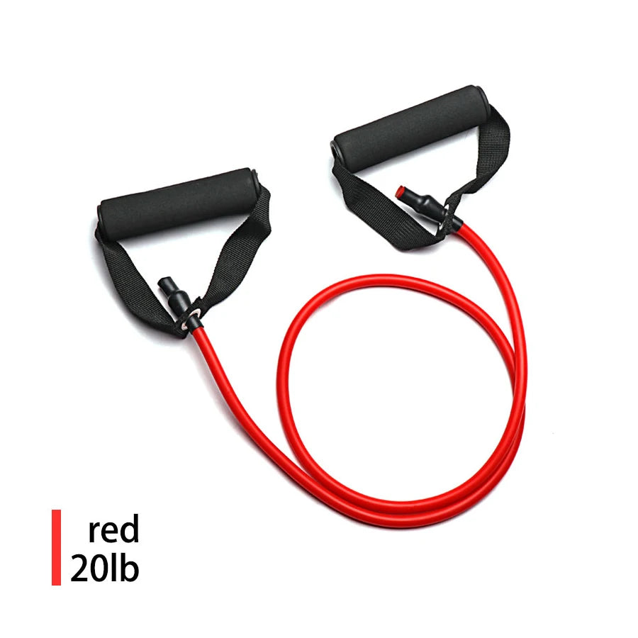 5 Levels Pull Rope Fitness Elastic Bands Resistance Bands with Handles Training Exercise Tube Band  Workouts Strength Equipment